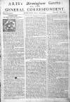 Aris's Birmingham Gazette Mon 22 Apr 1745 Page 1