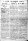 Aris's Birmingham Gazette Mon 17 Jun 1745 Page 1