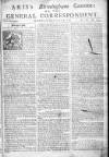 Aris's Birmingham Gazette Mon 09 Sep 1745 Page 1