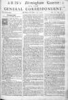 Aris's Birmingham Gazette Mon 19 May 1746 Page 1