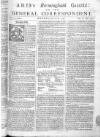 Aris's Birmingham Gazette Mon 16 Jun 1746 Page 1