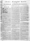 Aris's Birmingham Gazette Mon 07 Jul 1746 Page 1