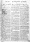 Aris's Birmingham Gazette Mon 28 Jul 1746 Page 1