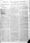Aris's Birmingham Gazette Mon 25 Aug 1746 Page 1