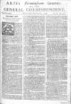 Aris's Birmingham Gazette Mon 03 Nov 1746 Page 1