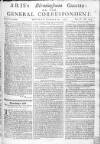 Aris's Birmingham Gazette Mon 24 Nov 1746 Page 1