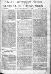 Aris's Birmingham Gazette Mon 01 Dec 1746 Page 1