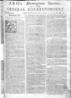 Aris's Birmingham Gazette Mon 05 Jan 1747 Page 1