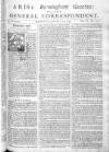 Aris's Birmingham Gazette Mon 12 Jan 1747 Page 1