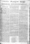 Aris's Birmingham Gazette Mon 24 Aug 1747 Page 1