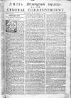 Aris's Birmingham Gazette Mon 07 Sep 1747 Page 1