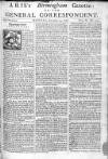 Aris's Birmingham Gazette Mon 14 Sep 1747 Page 1