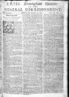 Aris's Birmingham Gazette Mon 19 Oct 1747 Page 1