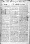 Aris's Birmingham Gazette Mon 21 Dec 1747 Page 1