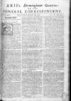 Aris's Birmingham Gazette Mon 28 Dec 1747 Page 1