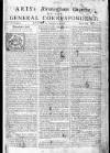 Aris's Birmingham Gazette Mon 04 Jan 1748 Page 1