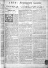 Aris's Birmingham Gazette Mon 09 May 1748 Page 1
