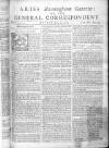 Aris's Birmingham Gazette Mon 13 Jun 1748 Page 1