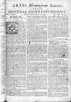 Aris's Birmingham Gazette Mon 16 Jan 1749 Page 1