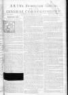 Aris's Birmingham Gazette Mon 06 Feb 1749 Page 1