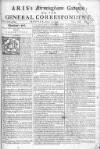 Aris's Birmingham Gazette Mon 03 Apr 1749 Page 1