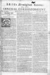 Aris's Birmingham Gazette Mon 10 Apr 1749 Page 1