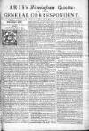Aris's Birmingham Gazette Mon 15 May 1749 Page 1