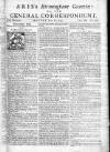 Aris's Birmingham Gazette Mon 12 Jun 1749 Page 1