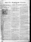 Aris's Birmingham Gazette Mon 19 Jun 1749 Page 1