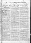 Aris's Birmingham Gazette Mon 03 Jul 1749 Page 1