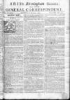 Aris's Birmingham Gazette Mon 10 Jul 1749 Page 1