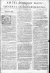 Aris's Birmingham Gazette Mon 09 Oct 1749 Page 1