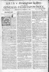 Aris's Birmingham Gazette Mon 04 Dec 1749 Page 1