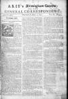 Aris's Birmingham Gazette Mon 05 Mar 1750 Page 1