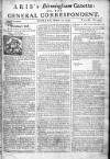 Aris's Birmingham Gazette Mon 12 Mar 1750 Page 1