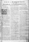 Aris's Birmingham Gazette Mon 16 Apr 1750 Page 1