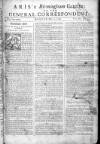 Aris's Birmingham Gazette Mon 07 May 1750 Page 1
