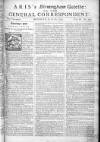 Aris's Birmingham Gazette Mon 18 Jun 1750 Page 1