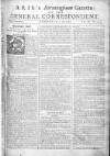 Aris's Birmingham Gazette Mon 30 Jul 1750 Page 1