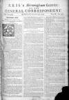 Aris's Birmingham Gazette Mon 20 Aug 1750 Page 1