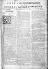 Aris's Birmingham Gazette Mon 27 Aug 1750 Page 1