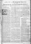 Aris's Birmingham Gazette Mon 22 Oct 1750 Page 1