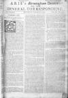 Aris's Birmingham Gazette Mon 12 Nov 1750 Page 1