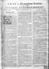 Aris's Birmingham Gazette Mon 10 Dec 1750 Page 1