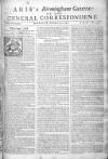 Aris's Birmingham Gazette Mon 31 Dec 1750 Page 1