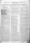 Aris's Birmingham Gazette Mon 20 Jan 1752 Page 1