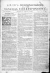 Aris's Birmingham Gazette Mon 03 Feb 1752 Page 1