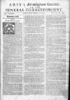Aris's Birmingham Gazette Mon 10 Feb 1752 Page 1