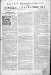 Aris's Birmingham Gazette Mon 24 Feb 1752 Page 1