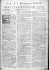 Aris's Birmingham Gazette Mon 23 Mar 1752 Page 1